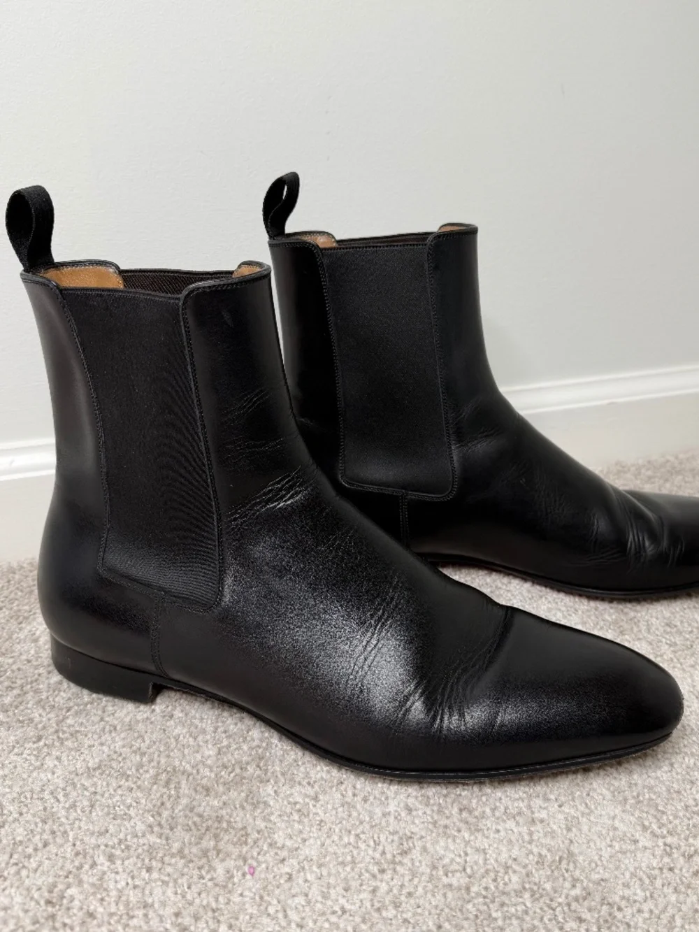 Christian Louboutin Paris Chelsea Roadie Black Leather Men’s Boots 43.5 10.5
